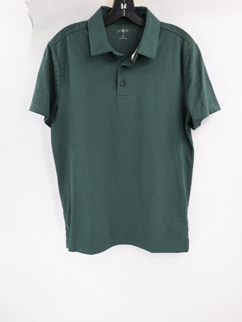 NWT J Crew Polo Shirt Men's Small Slim Fit Performance Pique Short Sleeve Green